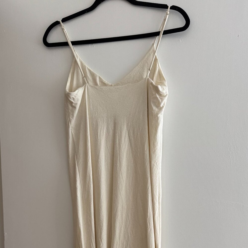 OZMA Silk Noil Bias Slip Dress - Natural - Picture 6 of 6